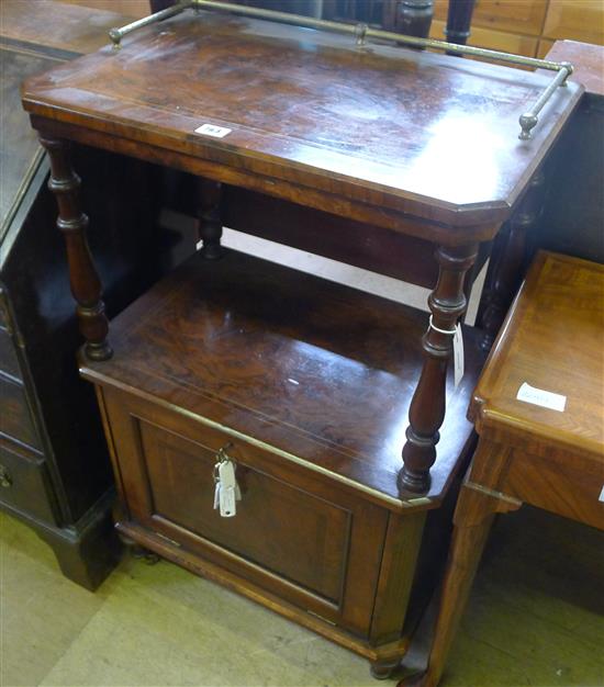 Victorian walnut music cabinet
